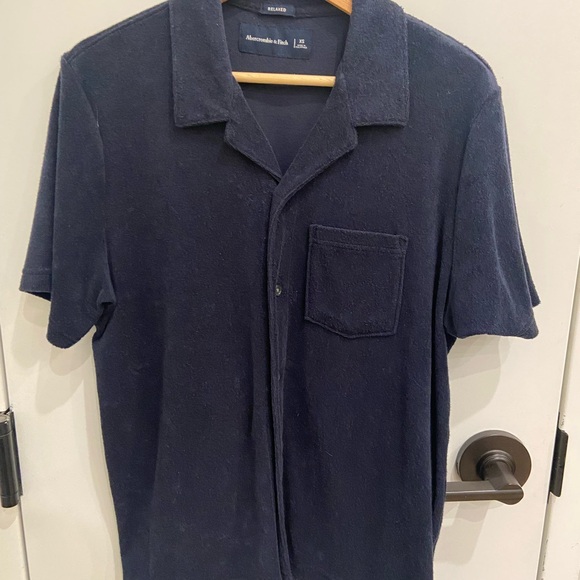 Abercrombie & Fitch Dark Blue Casual Shirt - Picture 1 of 3
